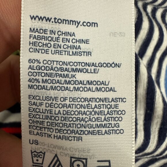 Tommy Hilfiger Strapless Striped Maxi Dress Size S Cotton & Modal Blend - Picture 4 of 7